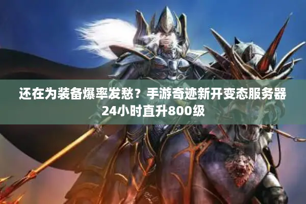 还在为装备爆率发愁？手游奇迹新开变态服务器24小时直升800级