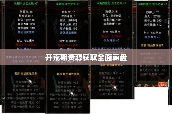 开荒期资源获取全面崩盘