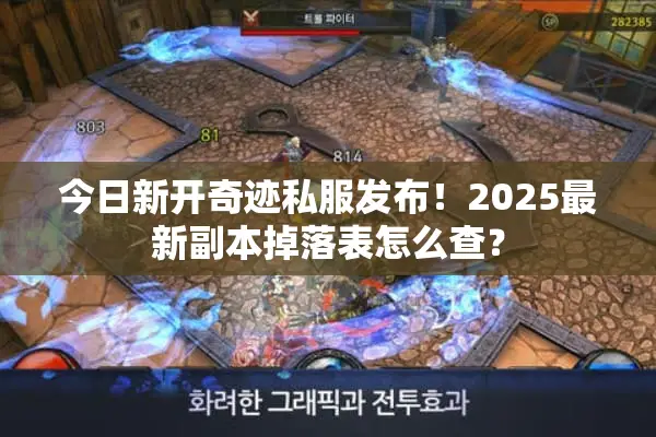 今日新开奇迹私服发布！2025最新副本掉落表怎么查？