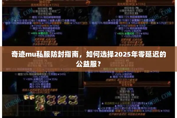 奇迹mu私服防封指南，如何选择2025年零延迟的公益服？