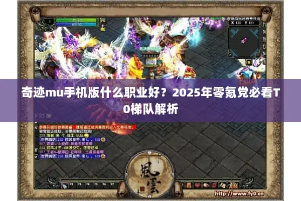 奇迹mu手机版什么职业好？2025年零氪党必看T0梯队解析