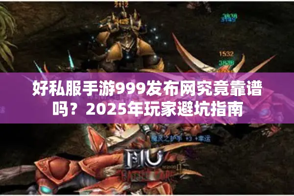 好私服手游999发布网究竟靠谱吗?2025年玩家避坑指南 好私服手游999发布网究竟靠谱吗?2025年玩家避坑指南