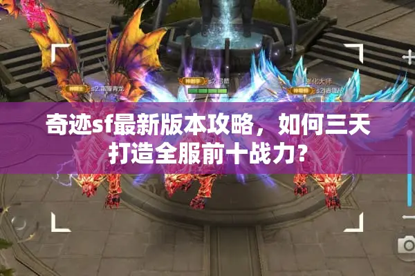 奇迹sf最新版本攻略，如何三天打造全服前十战力？