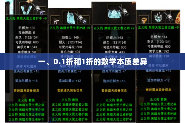 一、0.1折和1折的数学本质差异