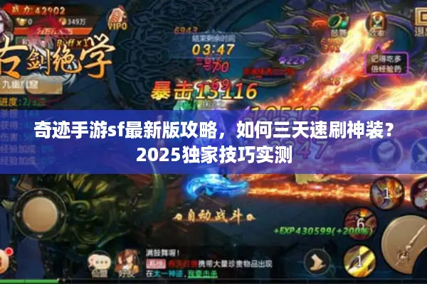 奇迹手游sf最新版攻略，如何三天速刷神装？2025独家技巧实测