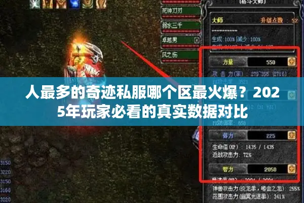 人最多的奇迹私服哪个区最火爆？2025年玩家必看的真实数据对比