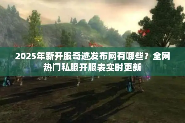 2025年新开服奇迹发布网有哪些？全网热门私服开服表实时更新