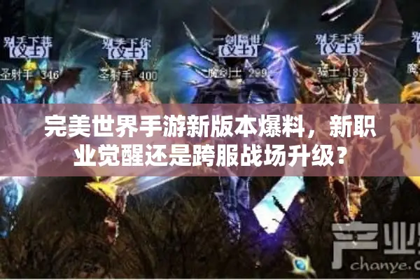 完美世界手游新版本爆料，新职业觉醒还是跨服战场升级？