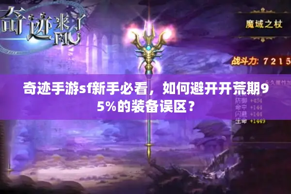 奇迹手游sf新手必看，如何避开开荒期95%的装备误区？