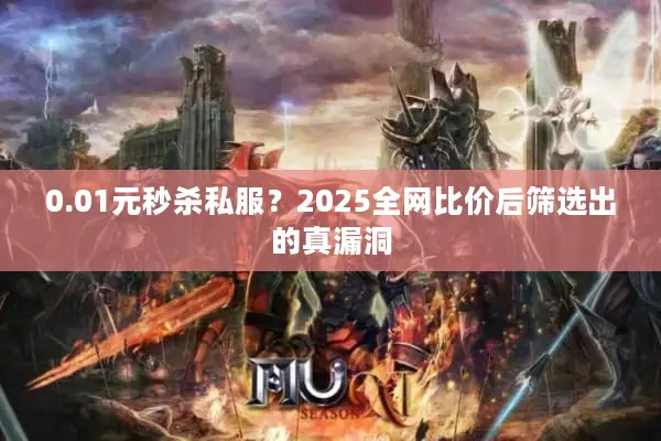 0.01元秒杀私服？2025全网比价后筛选出的真漏洞