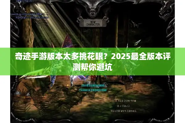 奇迹手游版本太多挑花眼？2025最全版本评测帮你避坑