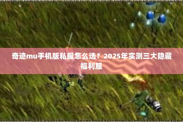 奇迹mu手机版私服怎么选?2025年实测三大隐藏福利服 奇迹mu手机版私服怎么选?2025年实测三大隐藏福利服