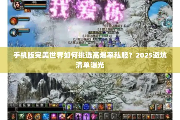 手机版完美世界如何挑选高爆率私服？2025避坑清单曝光