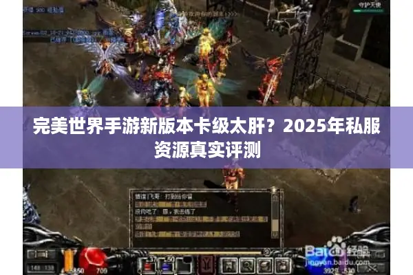 完美世界手游新版本卡级太肝？2025年私服资源真实评测