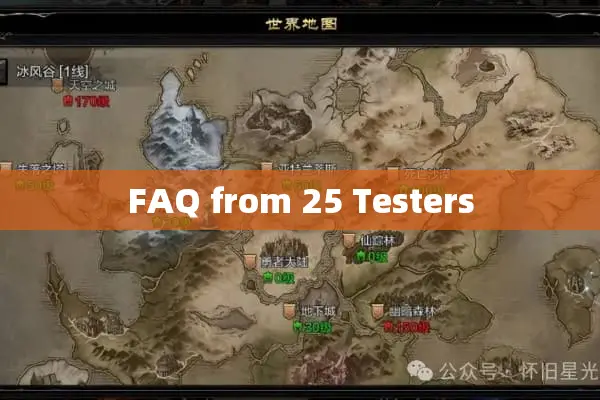 FAQ from 25 Testers