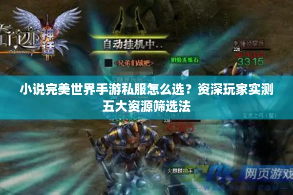 小说完美世界手游私服怎么选？资深玩家实测五大资源筛选法