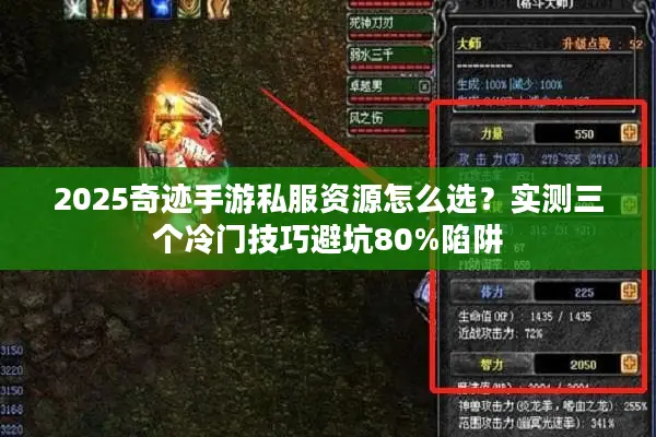 2025奇迹手游私服资源怎么选？实测三个冷门技巧避坑80%陷阱