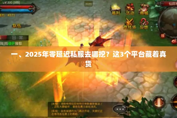 一、2025年零延迟私服去哪挖？这3个平台藏着真货