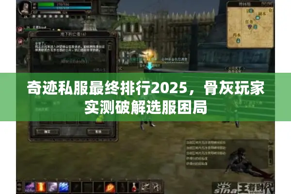 奇迹私服最终排行2025，骨灰玩家实测破解选服困局