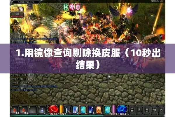 1.用镜像查询剔除换皮服(10秒出结果) 1.用镜像查询剔除换皮服(10秒出结果)