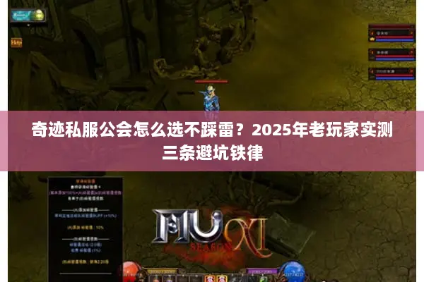 奇迹私服公会怎么选不踩雷？2025年老玩家实测三条避坑铁律