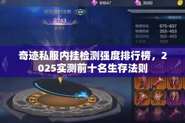 奇迹私服内挂检测强度排行榜，2025实测前十名生存法则