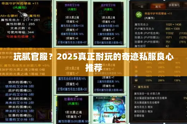 玩腻官服?2025真正耐玩的奇迹私服良心推荐 玩腻官服?2025真正耐玩的奇迹私服良心推荐