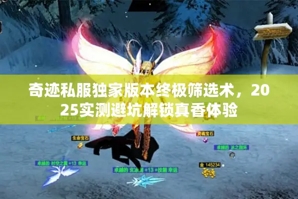 奇迹私服独家版本终极筛选术,2025实测避坑解锁真香体验 奇迹私服独家版本终极筛选术,2025实测避坑解锁真香体验