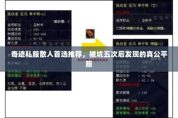 奇迹私服散人首选推荐，被坑五次后发现的真公平服