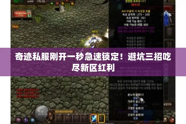 奇迹私服刚开一秒急速锁定！避坑三招吃尽新区红利