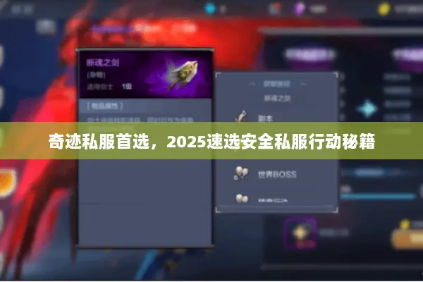奇迹私服首选，2025速选安全私服行动秘籍