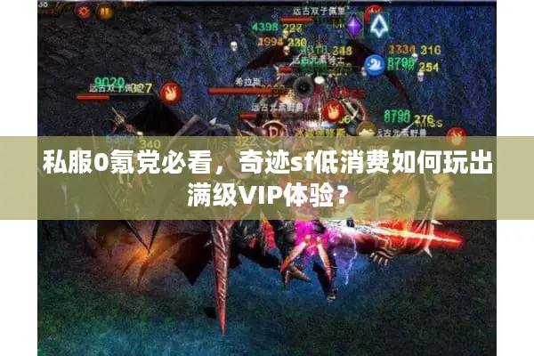 私服0氪党必看，奇迹sf低消费如何玩出满级VIP体验？