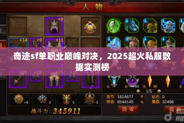 奇迹sf单职业巅峰对决，2025超火私服数据实测榜