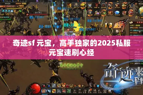 奇迹sf 元宝，高手独家的2025私服元宝速刷心经