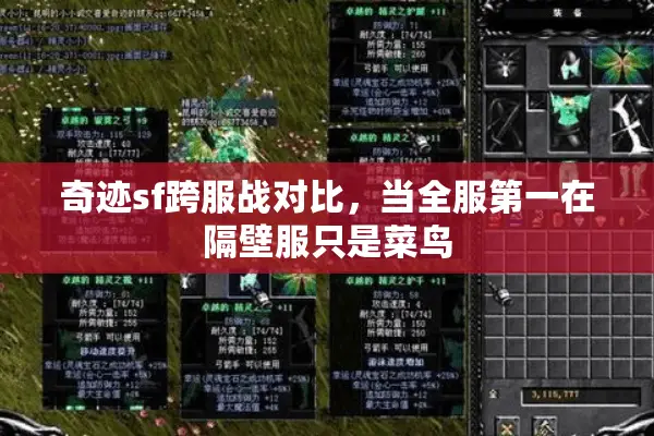 奇迹sf跨服战对比，当全服第一在隔壁服只是菜鸟