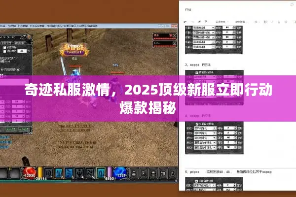 奇迹私服激情，2025顶级新服立即行动爆款揭秘