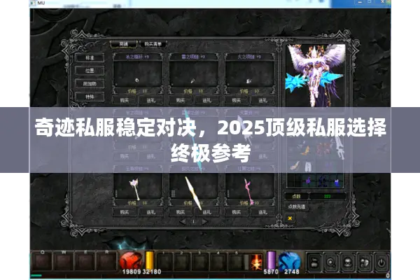 奇迹私服稳定对决，2025顶级私服选择终极参考