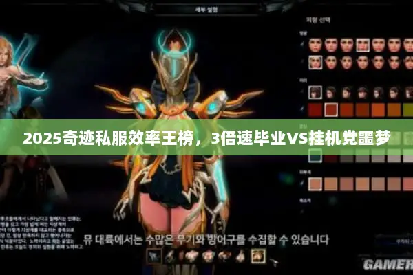 2025奇迹私服效率王榜，3倍速毕业VS挂机党噩梦