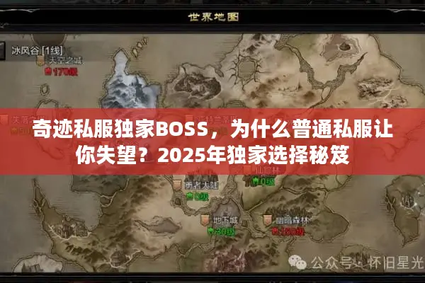 奇迹私服独家BOSS，为什么普通私服让你失望？2025年独家选择秘笈