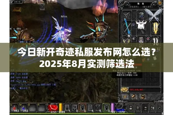 今日新开奇迹私服发布网怎么选？2025年8月实测筛选法