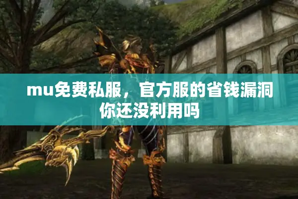 mu免费私服，官方服的省钱漏洞你还没利用吗