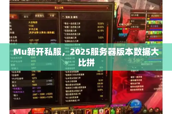 Mu新开私服，2025服务器版本数据大比拼