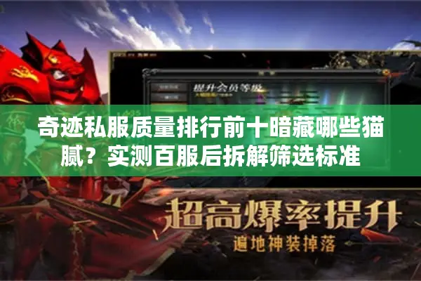 奇迹私服质量排行前十暗藏哪些猫腻？实测百服后拆解筛选标准