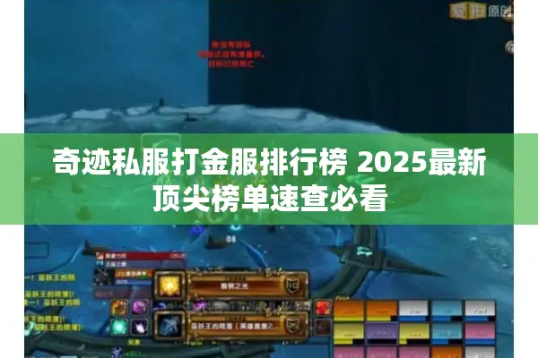 奇迹私服打金服排行榜 2025最新顶尖榜单速查必看