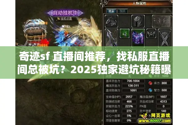 奇迹sf 直播间推荐，找私服直播间总被坑？2025独家避坑秘籍曝光