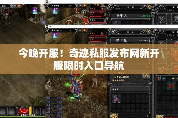 今晚开服！奇迹私服发布网新开服限时入口导航