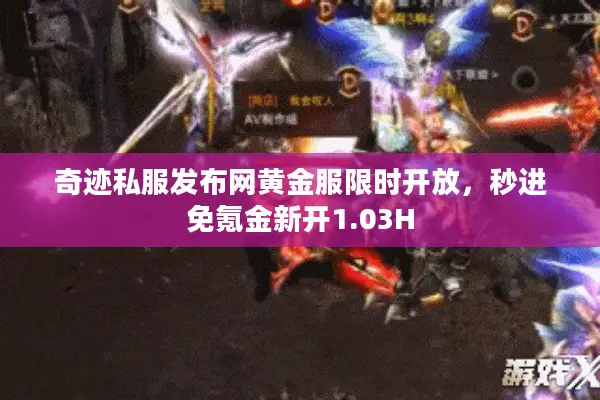 奇迹私服发布网黄金服限时开放，秒进免氪金新开1.03H
