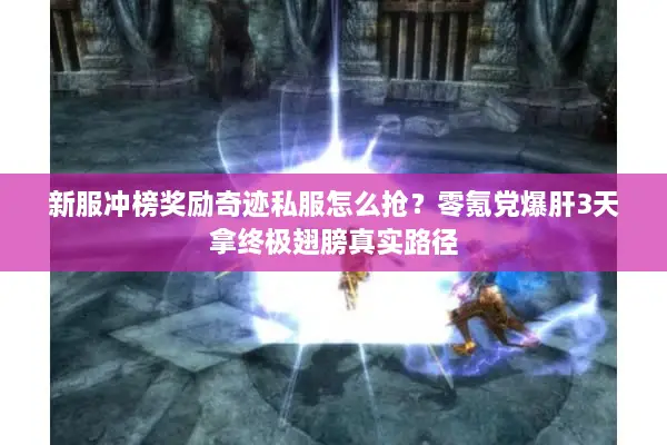 新服冲榜奖励奇迹私服怎么抢？零氪党爆肝3天拿终极翅膀真实路径