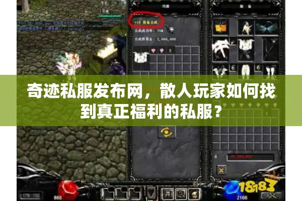 奇迹私服发布网，散人玩家如何找到真正福利的私服？