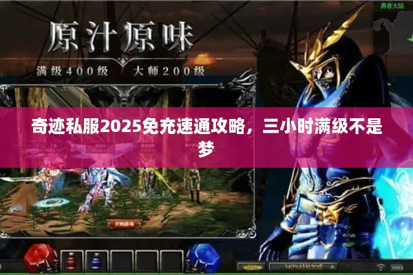 奇迹私服2025免充速通攻略，三小时满级不是梦